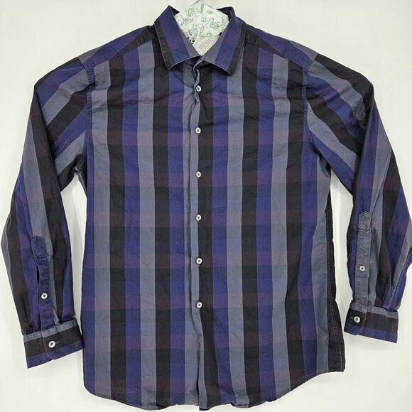 Paul Smith The Byard Shirt Mens 17 43 Checkered Button Up Long Sleeve Italy - Picture 4 of 13